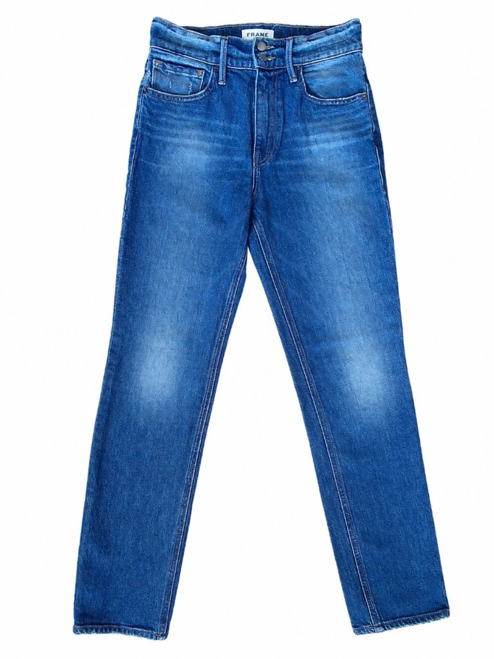 FRAME High Rise Slim Straight Jeans Medium Wash | 26